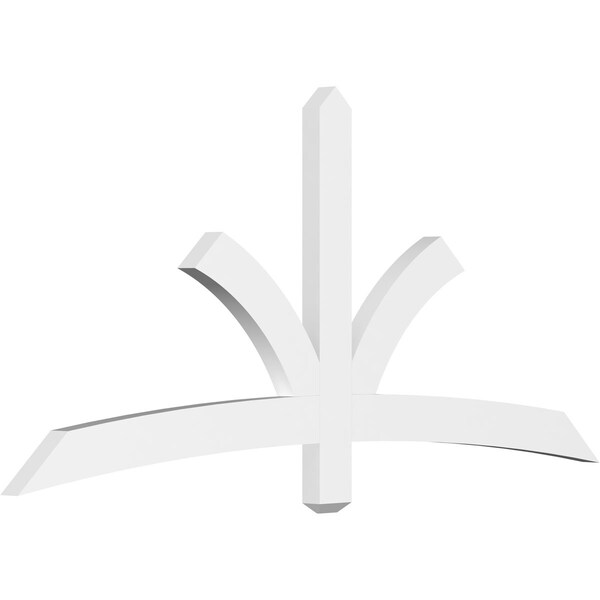 Ekena Millwork Davenport Architectural Grade PVC Gable Bracket, 72"W x 33"H x 2"D x 4"F, 11/12 Pitch GBP072X33X0204DAV00 - main